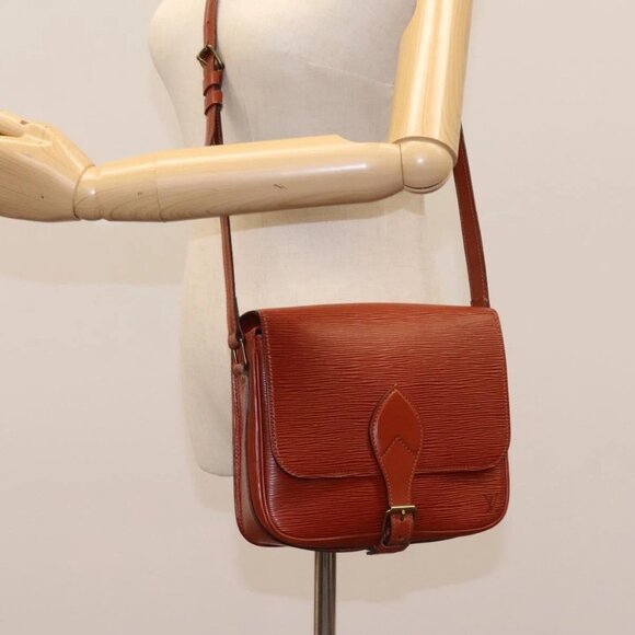 LOUIS VUITTON Epi Cartouchiere MM Shoulder Bag Brown - Picture 1 of 16